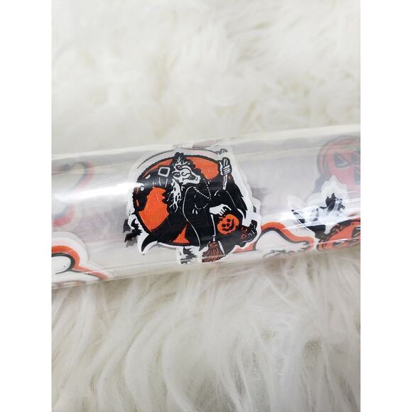 VINTAGE TRANSLUCENT Halloween Ghost Witch Wrapping Paper Gift Wrap Party Retro - Picture 9 of 10